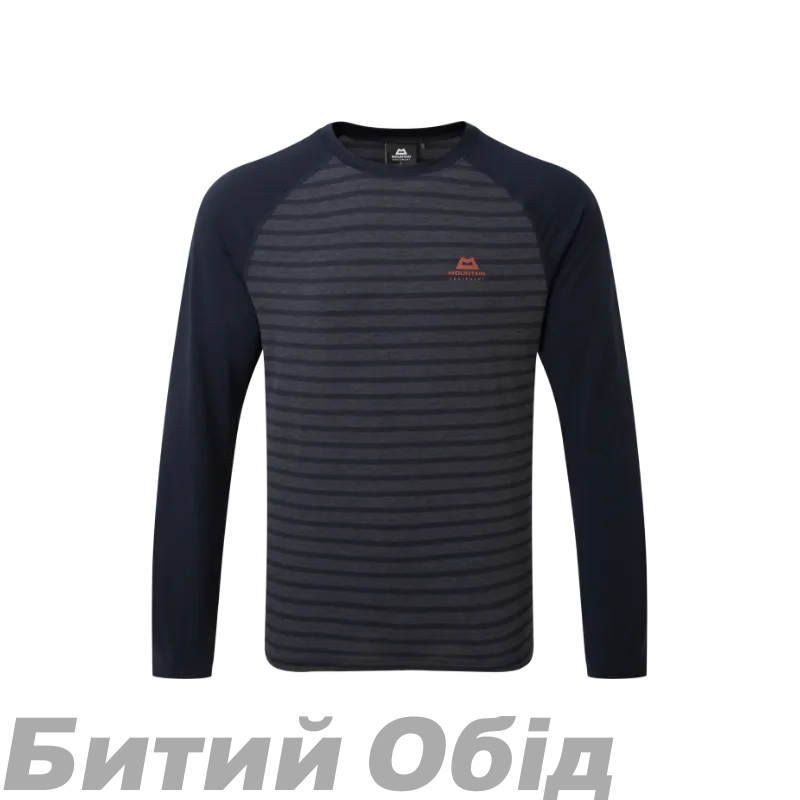 Футболка Mountain Equipment Redline LS Tee, Cosmos stripe/Cosmos