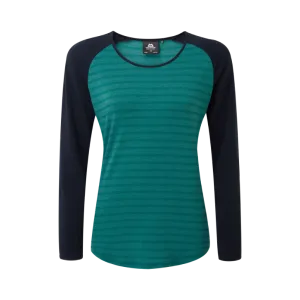 Футболка Mountain Equipment Redline Wmns LS Tee, Spruce stripe/Cosmos